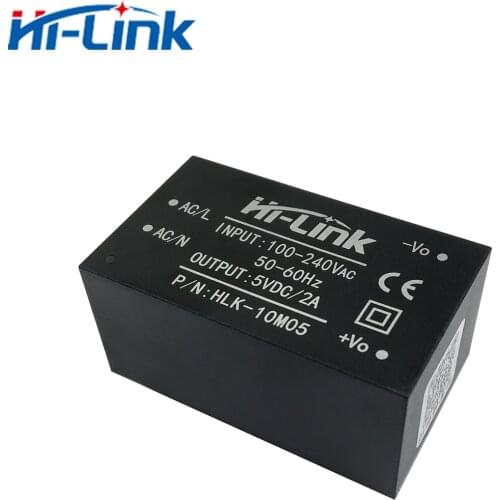 Free shipping Hi-Link new 5pcs 220v 5V 2A 10W AC DC isolated switching step down power supply module AC DC converter HLK-10M05