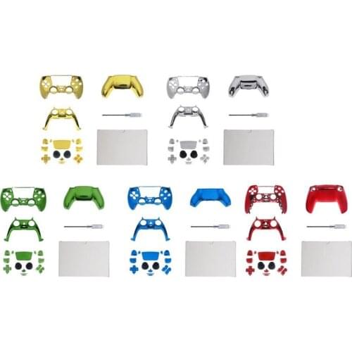 DIY Button Joystick Shield Cover Replacement Gamepad Replacement Accessories Compatible w/ PS5 Game Controller