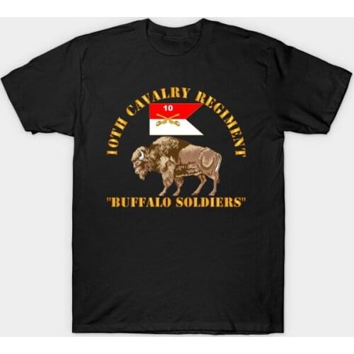 United States Army 10th Cavalry Regiment Buffalo Soldier T-Shirt. Summer Cotton O-Neck Short Sleeve Mens T Shirt New S-3XL