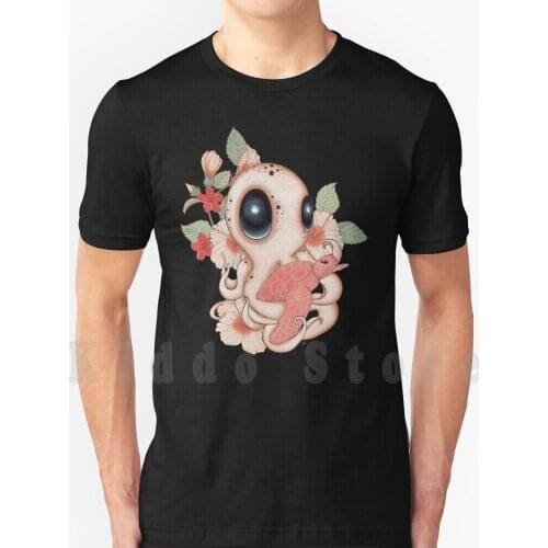 T Shirt Diy Big Size 100% Cotton Octopus Family Turtle Ocean Life Sea Life Tentacles Hibiscus Plumeria Kawaii Cute Big Eye