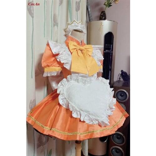 Hot Anime Tokyo Mew Mew Fuon Purin Cosplay Costume Orange Maid Outfit Activity Party Role Play Clothing High Quality Custom-Make