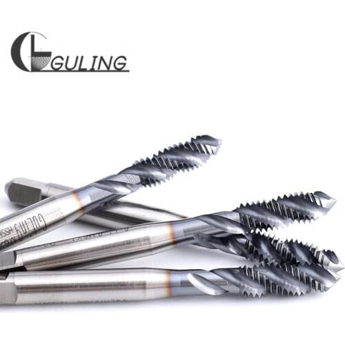 GULING HSS-E With TICN Spiral Fluted Tap M12X1.25 Metric Machine Screw Thread Taps