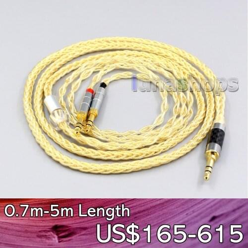 LN006799 2.5mm XLR 4.4mm High Definition 99% Pure Silver Earphone Cable For Beyerdynamic T1 T5P II AMIRON HOME 3.5mm Pin