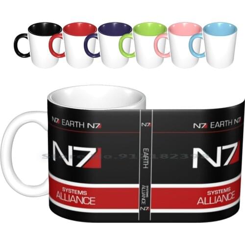 N7 Mug-Systems Alliance Ceramic Mugs Coffee Cups Milk Tea Mug Mass Effect Mass Effect 1 Mass Effect 2 Mass Effect 3 Mass Effect
