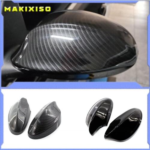 Car Side Wing Replacement Mirror Cover Rear-View Caps For BMW 1 3 Series E81 E82 E87 E88 E90 E91 E92 E93 Carbon and AN Black