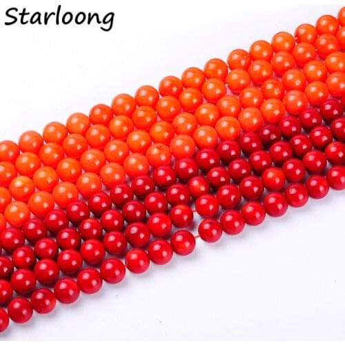 1pack/lot 10mm High quality Round Natural Red pink orange Coral loose spacer beads DIY for bracelet necklace jewelry making