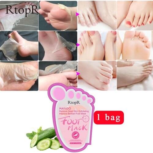 Mango Foot Mask Peel Dead Whitening Moisturizing Exfoliating Renewal Pedicure Remove Dead Skin Heel Socks Peeling Foot Care