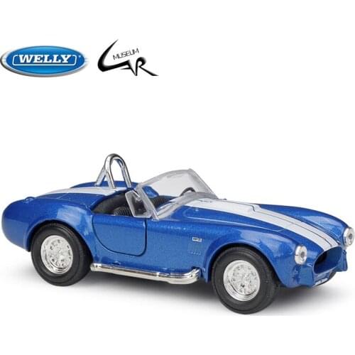 WELLY 1:36 Model Car Simulation Alloy Metal Toy Car Childrens Toy Gift Collection Model Toy Gifts 1965 Shelby Cobra 427 S-C