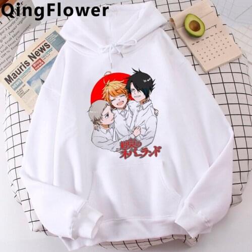 Anime the Promised Neverland hoodies men Korea graphic hip hop printed male hoddies pullover Ulzzang