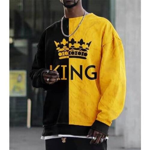 Autumn Mens Sweatshirt O-Neck Long Sleeve Male Hoodies Vintage Printed Casual Hip-Hop Streetwear Men Pullover Fashion 2021