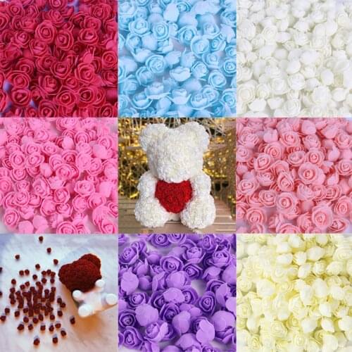 Valentines Day Gift Foam Rose For Bear Artificial Flowers DIY Crafts Gifts Birthday Party Wedding Christmas Home Decor Supplies