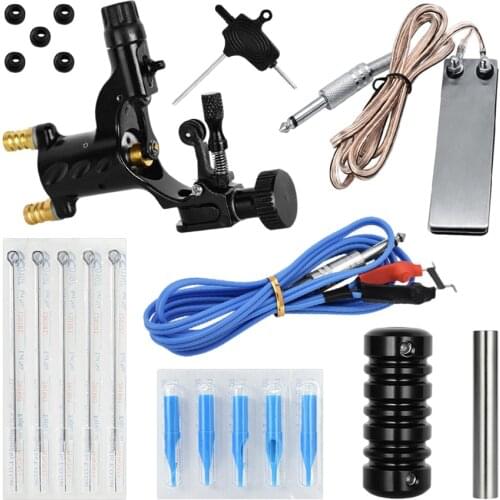 Complete Tattoo Starter Kit Tattoo Power Supply Cord Kit Tattoo Needles Grip Professional Tattoo Machine Kit Tattoo Supplies