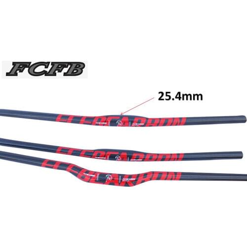 Carbon handlebar red MTB bike BMX 25.4 flat rise handlebar 380/400/420/440/460/480/500/520/540/560mm