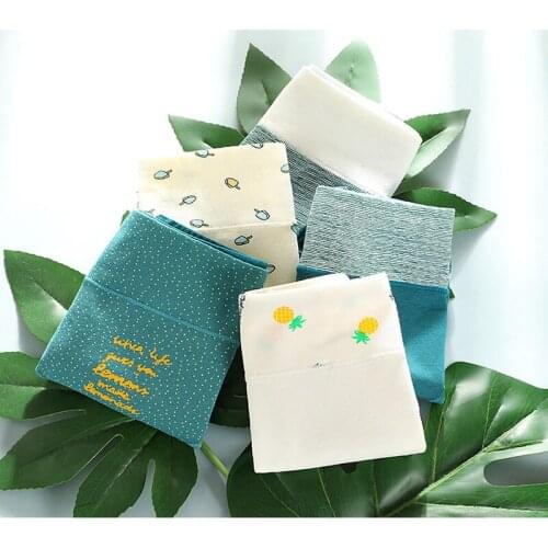 5PCS Lady Cotton Underwear Women Panties Girls Breathable Seamless High Waist Briefs Women Cute Sexy Lingerie Intimates