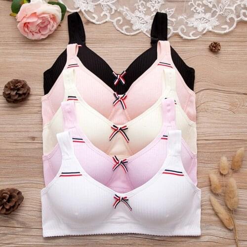 Pure Cotton Comfortable Young Daughter Undies High School Student Underwear No Steel Ring Children Gather To Support Small Bra