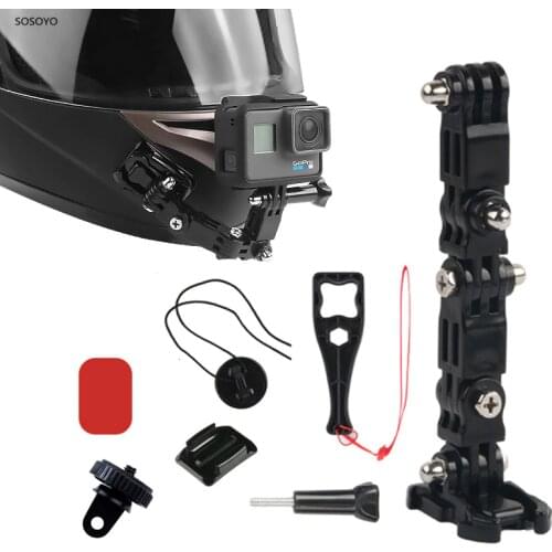 Motorcycle Helmet Chin Base Bracket Universal Parts Riding Fixed Mount Adapter Set For Gopro xiaomi yi 4k Dji Osmo Action Camera