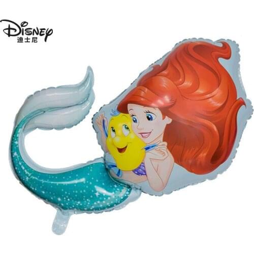 80*57 Cm New Style Mermaid Disney Princess Aluminum Balloon Childrens Cartoon Aluminum Foil Balloons Birthday Party Decoration