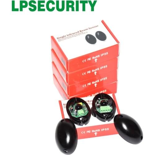 LPSECURITY 10 SETS Waterproof 15m Active Photoelectric Single Beam Infrared Sensor Barrier Detector for Gate Door Window