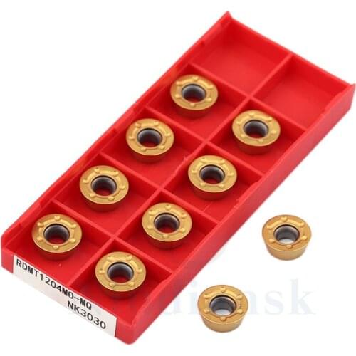 10Pcs RDMT1204MO-MQ NK3030 Milling Turning Tool RDMT1204MO-MQ NK9018 CNC Lathe Tools Carbide Inserts Milling Cutter Cutting Tool