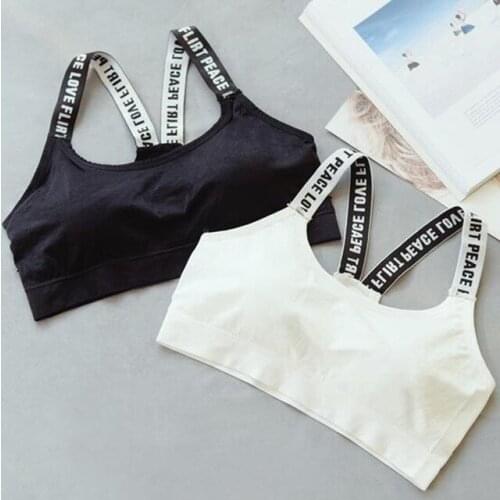 100 pcs Women Tank Tops Sleeveless Fitness Vest Sporter Bra Quick Dry Letters Straps Bras Seamless Padded Workout Crop Tops