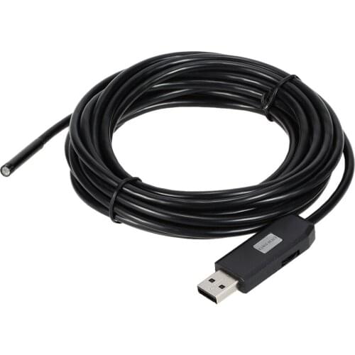 2M 6 LED 7MM Lens Endoscope IP67 Waterproof Inspection Borescope USB Wire Snake Tube Camera for OTG Compatible Android Phones