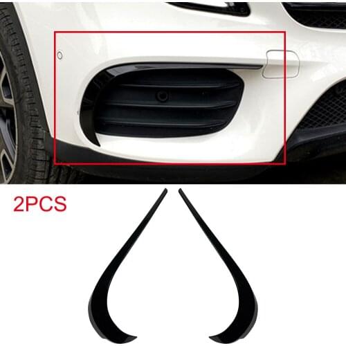 2Pcs Black Auto ABS Front Bumper Spoiler Lip Splitter Trim For Mercedes Benz GLA-Class GLA220 250 X156 2017 2018 2019