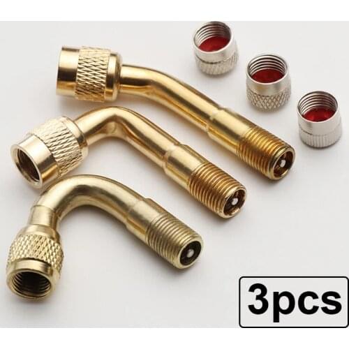 3pcs (45/90/135 Degree) Bent Air Tyre Valves Adapter for Truck Motorcycle Bike Car Accessories Bicycle Valve Extension Tube