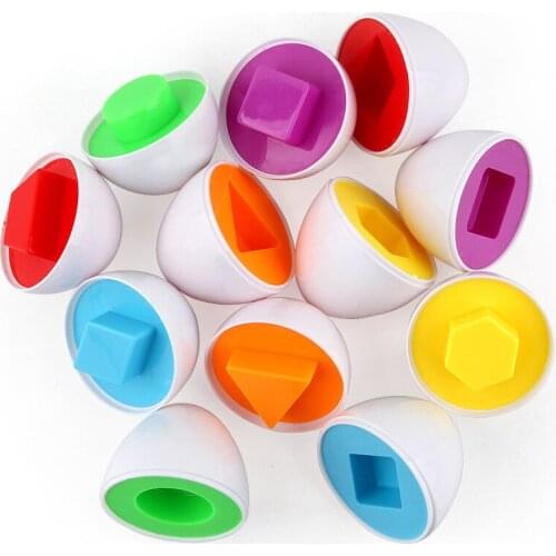 6 pcs Montessori Educational Toy Smart Eggs Children 3D Puzzle Game Kids Color Recognize Shape Match Jigsaw learning Toys