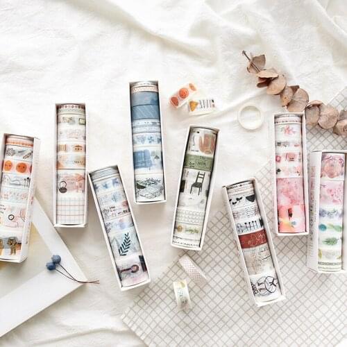 8 Pcs/set Cherry Blossom Forest Paper Washi Tape Diy Scrapbooking Sticker Label Masking Tape School Office Supply