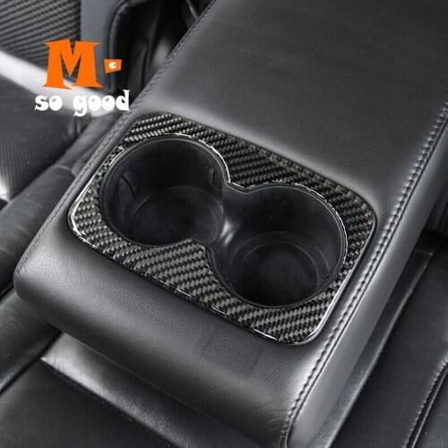 ABS Carbon Fibre 2014-2017 For Jeep Grand Cherokee Car Rear Water Cup Frame Cover Trims Car Interior Accessories Styling Sticker