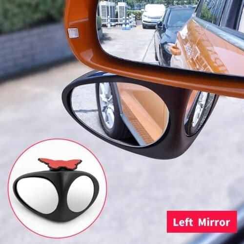 Car Vehicle Adjustable Left Side Rearview Blind Spot Double Glass Watching Wheel Sight Mirror Accessories
