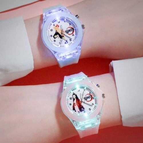 Anime Demon Slayer Watches Figure Kimetsu No Yaiba Tanjirou Nezuko Agatsuma Zenitsu Wrist Watch Toys Childrens Day Gift