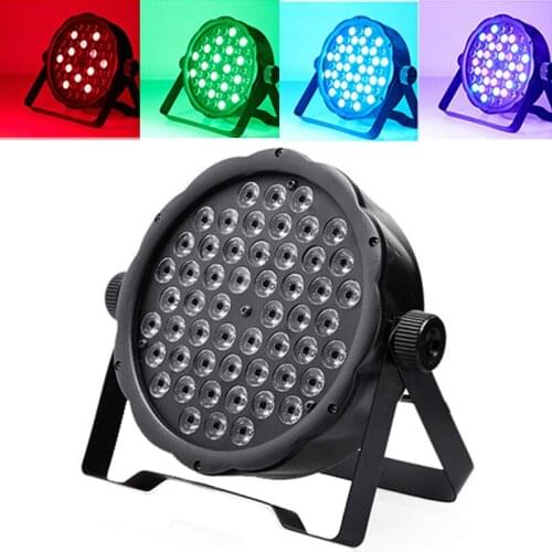 DJ LED Flat Par 54x3W LED Par DMX Control RGBW mixed color strobe wash effect party lights Disco DJ Dance Floor Stage Lighting