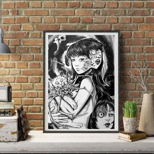 Home Decor Canvas Uzumaki Junji Ito Fanart Pictures Wall Art Paintings Prints Modern Horror Anime Modular Poster For Living Room