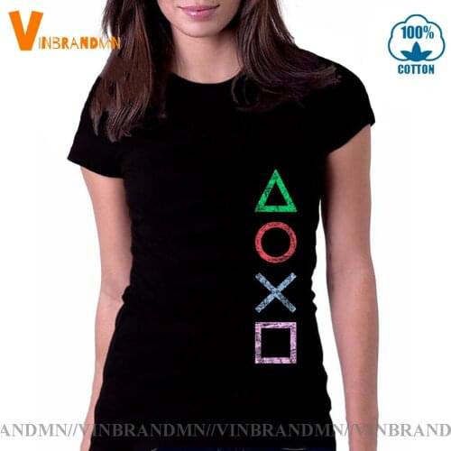 Vintage PS Logo T shirt women Xbox Game Play Station T-shirt Streetwear Retro Tees PS1 PS2 PS3 PS4 PS5 Gamer Idea gift Tops Tees