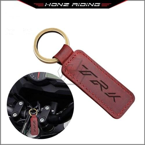 For Benelli TRK 251 502 502X Adventure Motorcycle Cowhide Keychain Key Ring