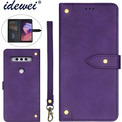 Applicable to TCL 20L mobile phone case fold bracket function protection leather case phone case funda capa co