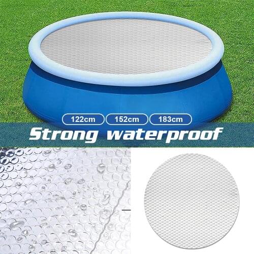 Round Pool Cover Solar Tarpaulin Swimming Pool Protection Cover Heat Insulation Film for Indoor Outdoor Pool Accessories