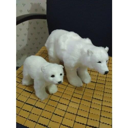 Simulation animal model polar bear toy polyethylene&furs handicraft,props decoration gift A569