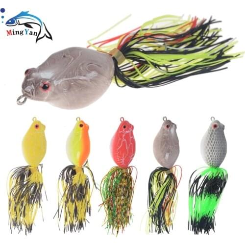 1pcs Popper Frog 14g 5cm Frog Lures Soft Baits for Snakehead Bass Lures Frog Fishing Floating Topwater
