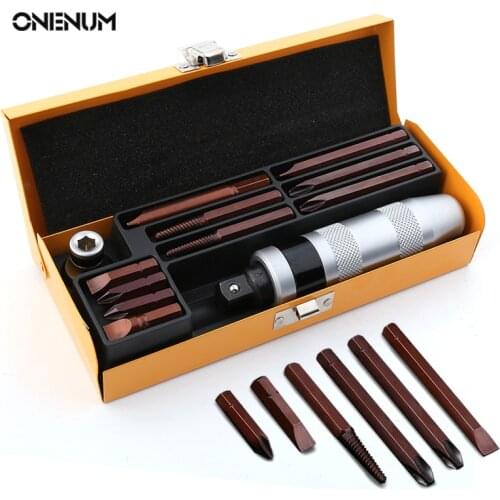 ONENUM 7/12/13Pcs Impact Screwdriver Set Hex Phillips Screw Driver Bit Removable Screw Bits Extractor Nut S2 Alloy Repair Tool