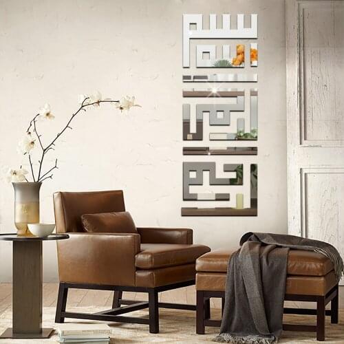 Furniture wall stickersv wallpapers 1set (1 set = 9) 3 d fashion mirror wall home decoration can remove the gold and silver