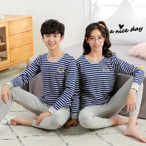 New Autumn Christmas Pajamas Sets For Big Boys Girls Pyjamas Kids Nightwear Childrens Sleepwear Boys Girls Clothes 10 12 14 16T