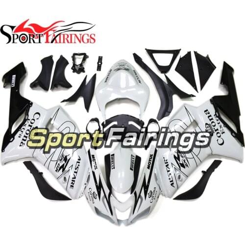 New Complete Fairing Kit For Kawasaki ZX6R Ninja 2007 2008 ZX-6R 636 07-08 Sportbike ABS Motorcycle Bodywork Pearl White Black