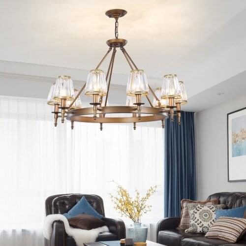Post-modern light luxury living room crystal chandelier Nordic simple dining room bedroom LED style lamps