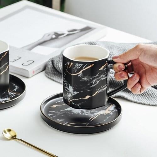 Simple Ceramic Coffee Cup Mugs Creative Breakfast Cereal Milk Tea Mug Couple Office Home Beverage Tea Set Personalized Gift Cups