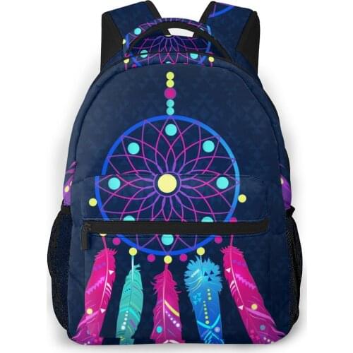 2021 OLN Travel Backpacks Abstract Dream Catcher Girl Backpack For Women Large Capacity School Bag For Teenage