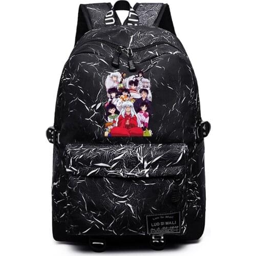 Anime Inuyasha Schoolbag High Quality Backpack Casual Teenger Unisex Packsack Mochila Student Travel Laptop Bag