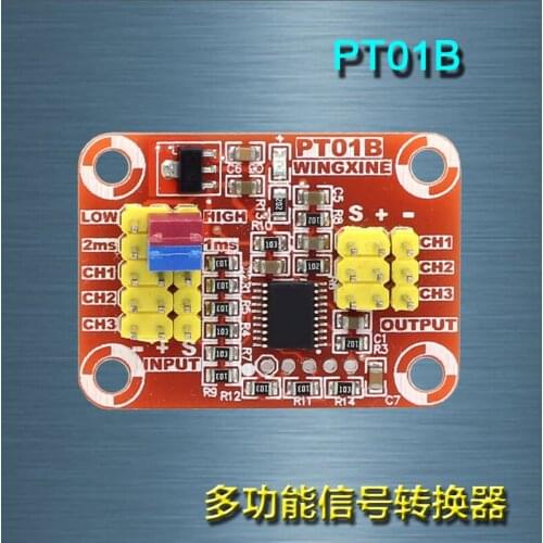 PT01B Model aircraft receiver signal to voltage signal 3 way steering gear signal to 0-5v analog voltage signal