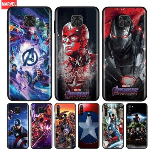Silicone Cover Avenger Marvel Superhero For Xiaomi Redmi Note 10 10S 9 9S Pro Max 9T 8T 8 7 6 5 Pro 5A Phone Case